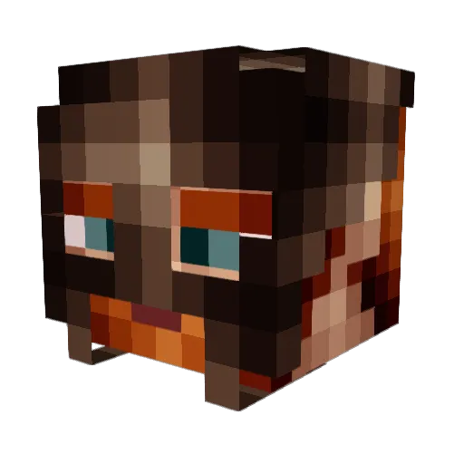 Alf1e_Man Minecraft avatar head, 3D render