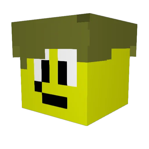 Alf_cole Minecraft avatar head, 3D render