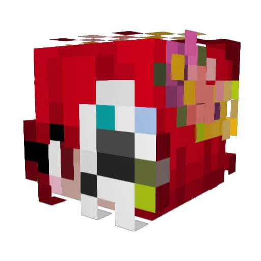 Alfa019 Minecraft avatar head, 3D render