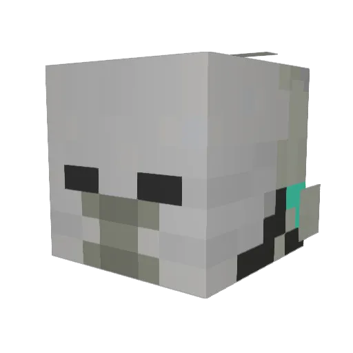 AlfaCommand Minecraft avatar head, 3D render