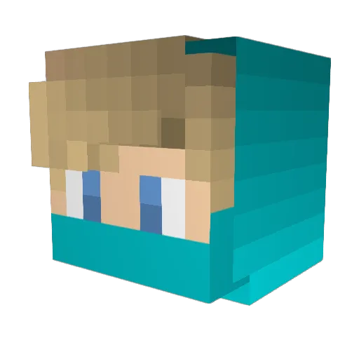 AlfaOmega43 Minecraft avatar head, 3D render
