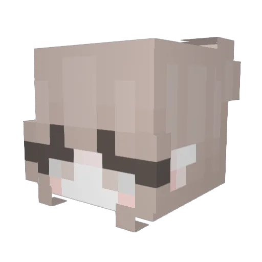 AlfaSumec Minecraft avatar head, 3D render