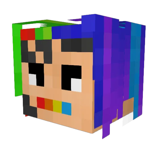 Alfa_mine Minecraft avatar head, 3D render