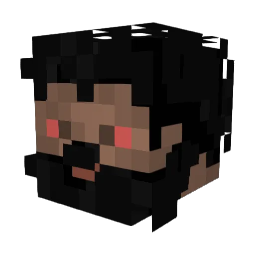 Alfantaen Minecraft avatar head, 3D render
