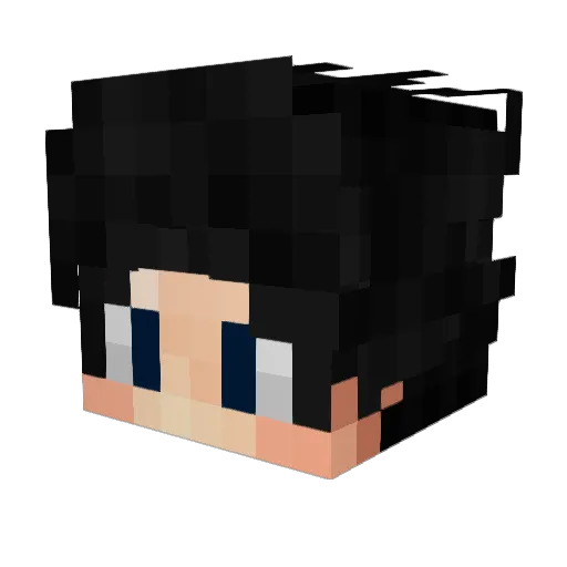 Alfarki Minecraft avatar head, 3D render