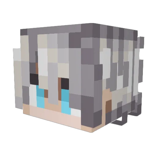 Alfarynn Minecraft avatar head, 3D render