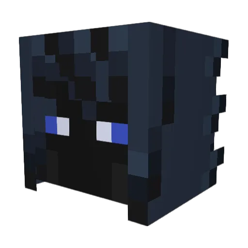 Alfatic Minecraft avatar head, 3D render