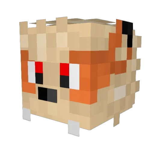 Alfatossa Minecraft avatar head, 3D render