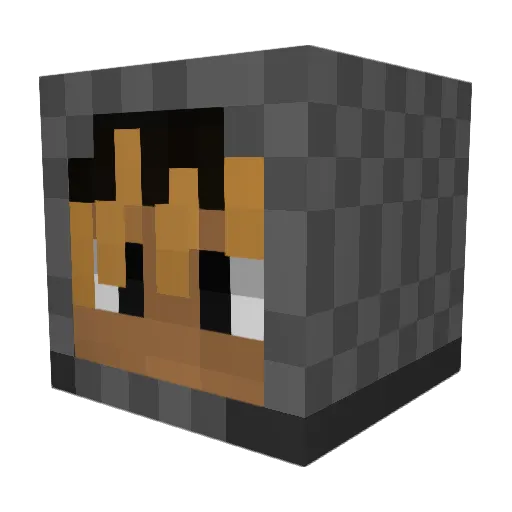Alfay Minecraft avatar head, 3D render