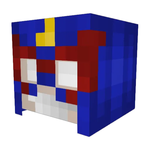 Alffauros Minecraft avatar head, 3D render