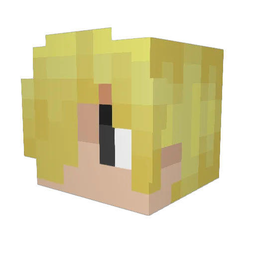 AlfhaGamer Minecraft avatar head, 3D render