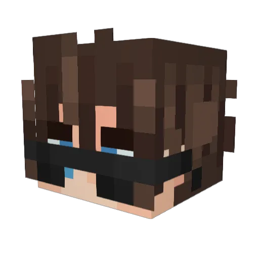 Alfie13_ Minecraft avatar head, 3D render