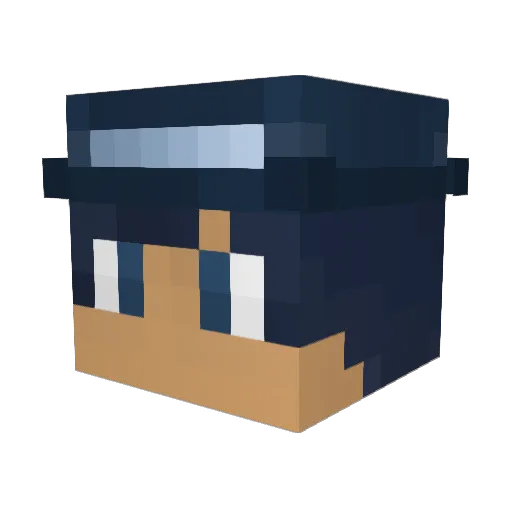 AlfieRM Minecraft avatar head, 3D render