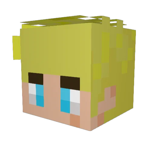 Alfieeds Minecraft avatar head, 3D render