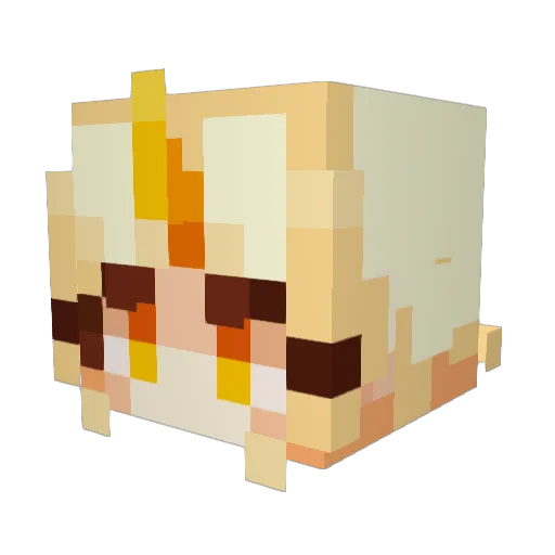 Alfiendd Minecraft avatar head, 3D render