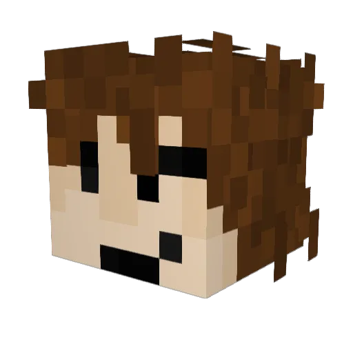 Alfinator13 Minecraft avatar head, 3D render