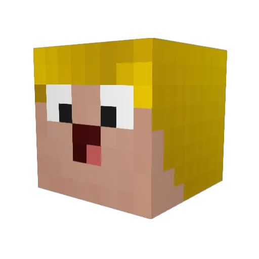 Alfisti245 Minecraft avatar head, 3D render
