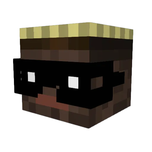 Alfodimmo Minecraft avatar head, 3D render