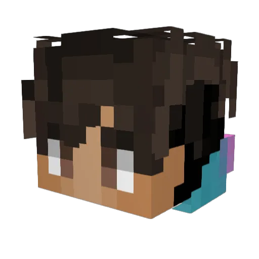 Alfoe23 Minecraft avatar head, 3D render
