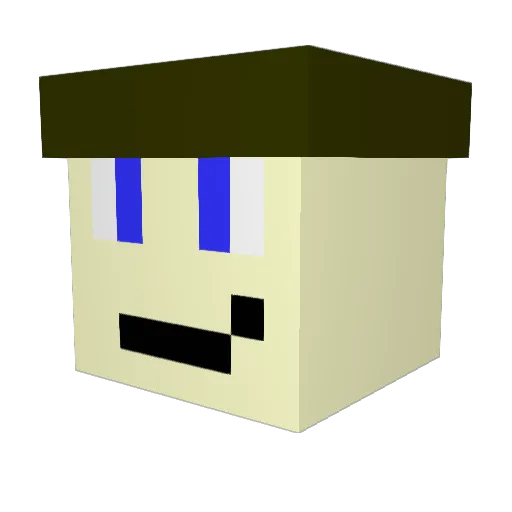 AlfonsGaming Minecraft avatar head, 3D render
