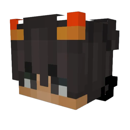 AlfonssoArmani Minecraft avatar head, 3D render