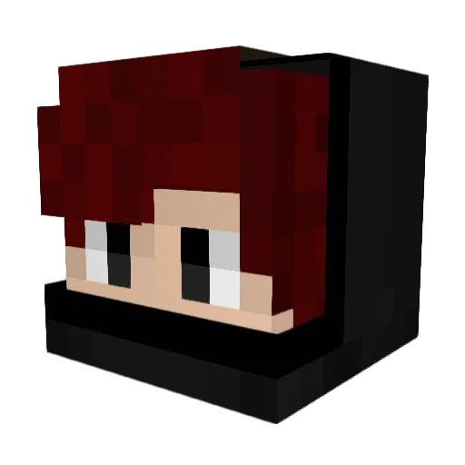 Alfonzora Minecraft avatar head, 3D render