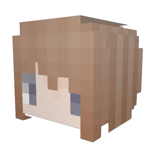 AlfreSama Minecraft avatar head, 3D render