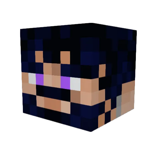 Alfred001 Minecraft avatar head, 3D render
