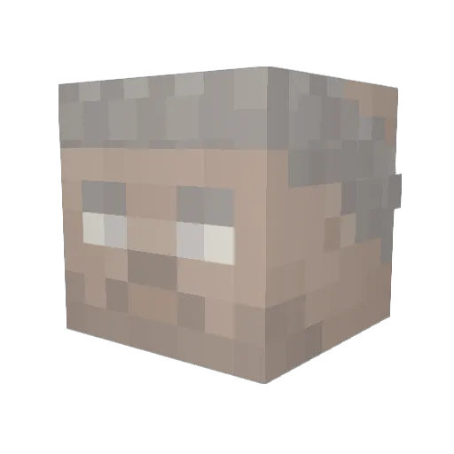 Alfred_Wolf Minecraft avatar head, 3D render