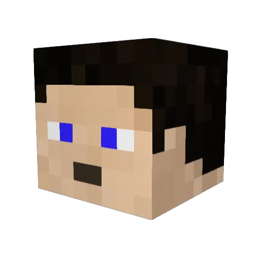 Alfredism Minecraft avatar head, 3D render