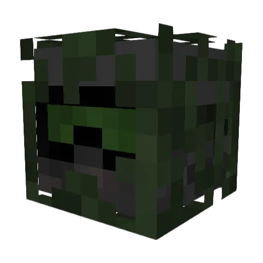 Alfredo1024 Minecraft avatar head, 3D render