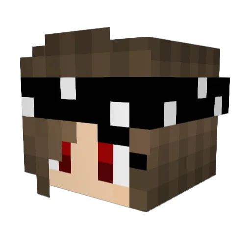 AlfredoMaster Minecraft avatar head, 3D render
