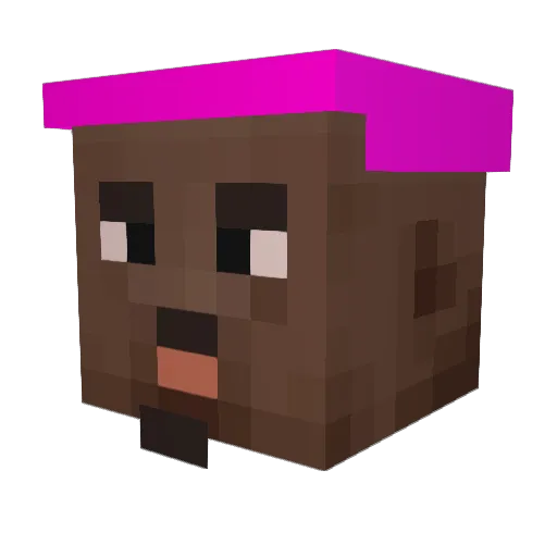 AlfredoPvP Minecraft avatar head, 3D render