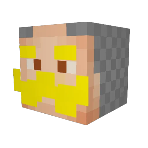 AlfredoSV00 Minecraft avatar head, 3D render