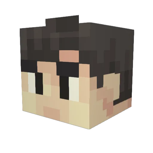 Alfredo_James Minecraft avatar head, 3D render