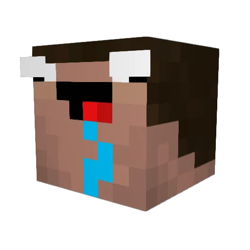 Alfredonochicken Minecraft avatar head, 3D render