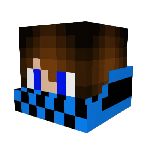Alfredstaerk Minecraft avatar head, 3D render