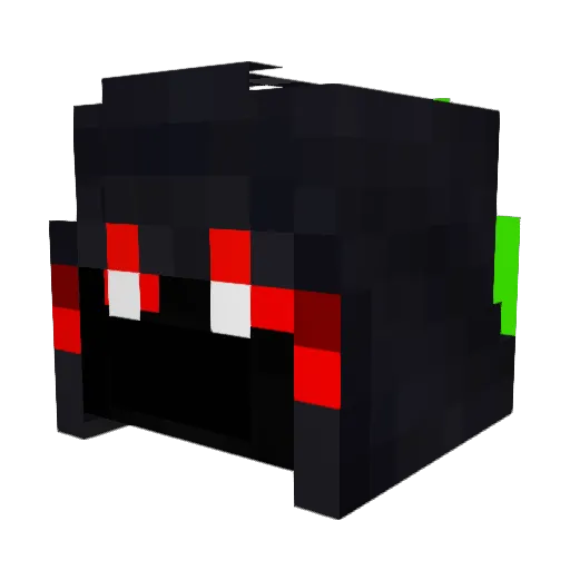 Alfrexblue Minecraft avatar head, 3D render