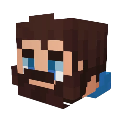 Alfrin Minecraft avatar head, 3D render