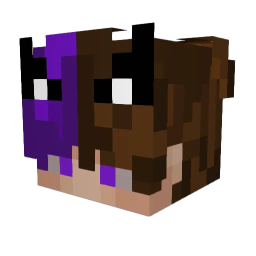 Alfxy Minecraft avatar head, 3D render