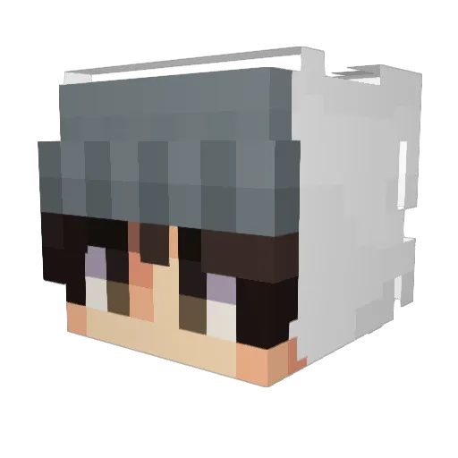 AlfyLIVE Minecraft avatar head, 3D render