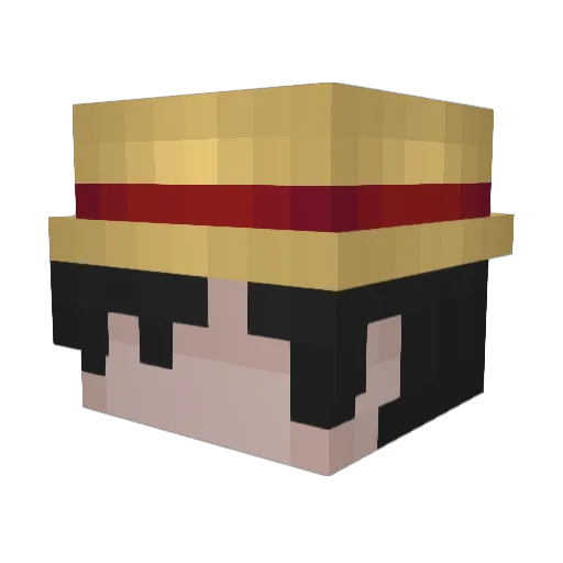 Algaloo Minecraft avatar head, 3D render