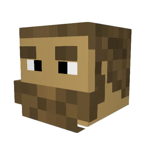 Algar4th Minecraft avatar head, 3D render