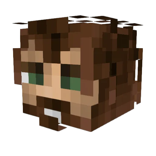 Algarim_ Minecraft avatar head, 3D render