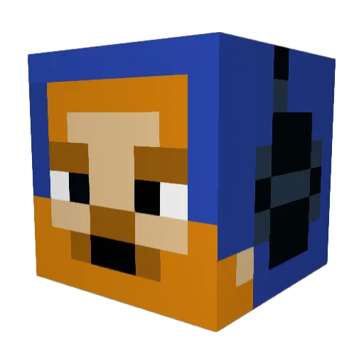 AlgeBros69 Minecraft avatar head, 3D render