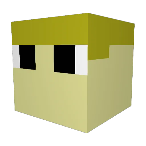 Algego Minecraft avatar head, 3D render