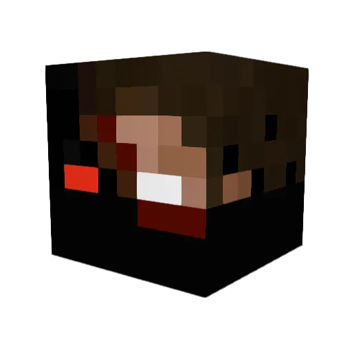 AlgerianRod Minecraft avatar head, 3D render