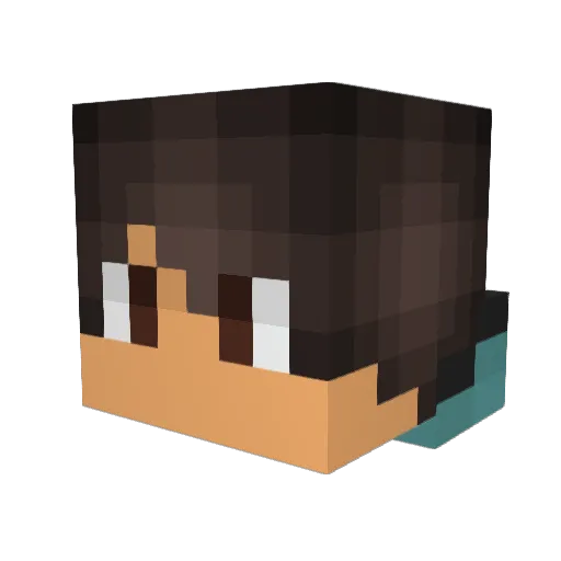 Algeris Minecraft avatar head, 3D render