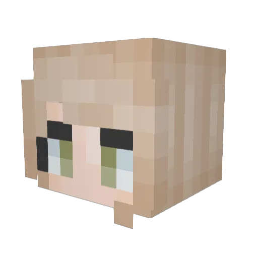 Algordia Minecraft avatar head, 3D render