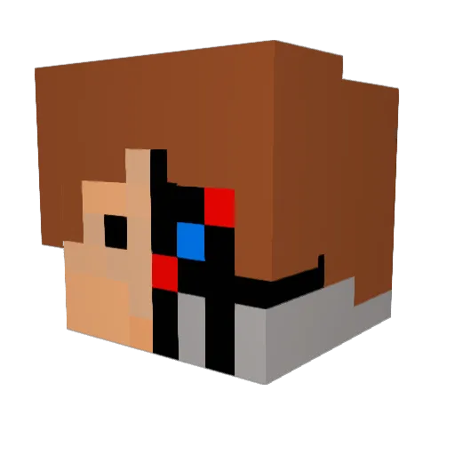 Algorithmyx Minecraft avatar head, 3D render